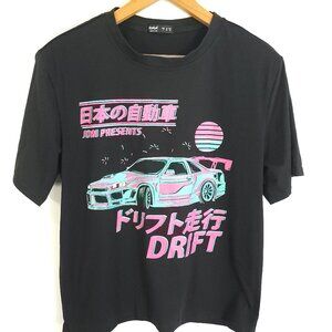 Skyline GTR Graphic T-Shirt Men's Small Black Romwe JDM Drift Short Sleeve